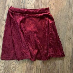 velvet skater skirt